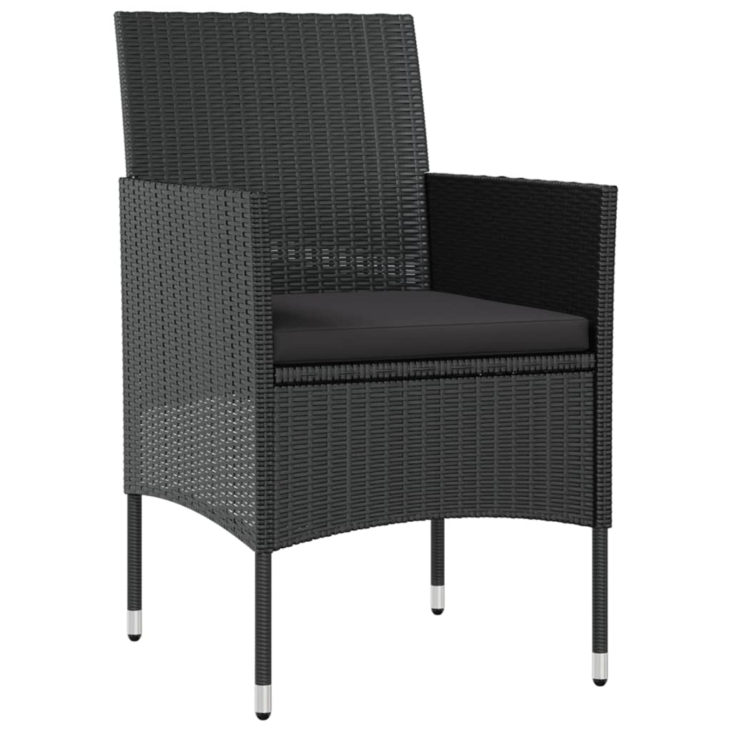 -Delige Loungeset Met Kussens Poly Rattan