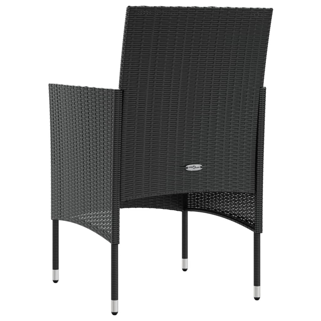 -Delige Loungeset Met Kussens Poly Rattan