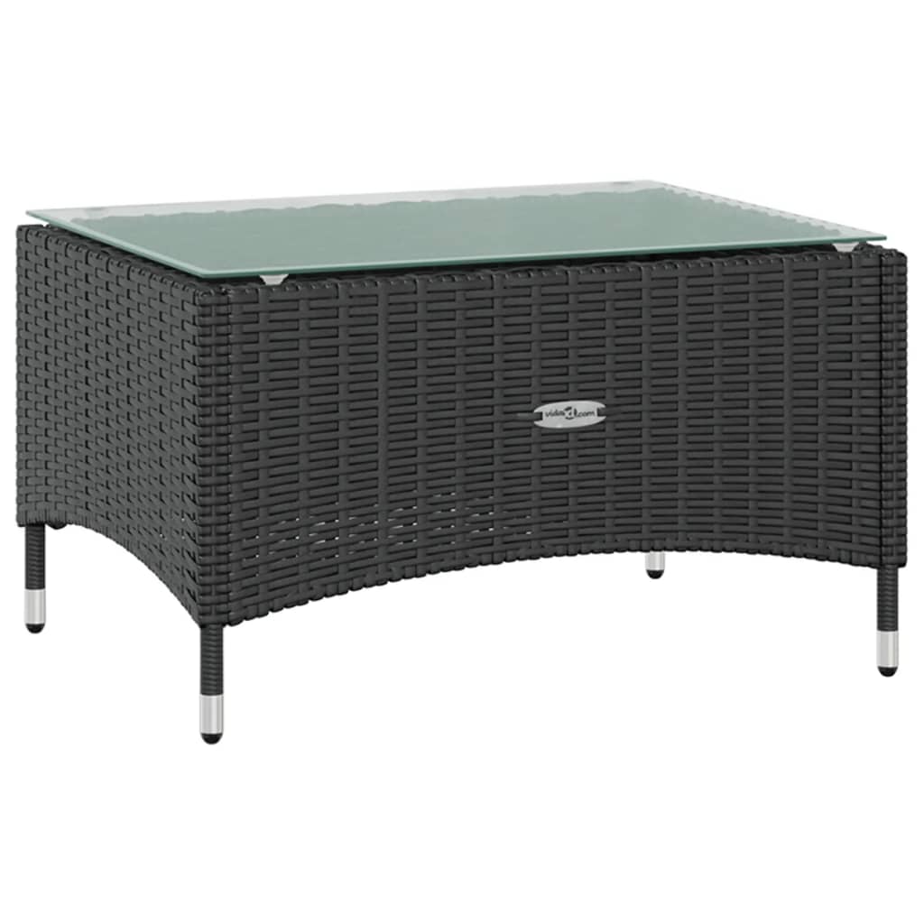 -Delige Loungeset Met Kussens Poly Rattan