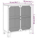 Opbergkasten 72X36X82 Cm Metaal En Mdf