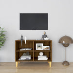 Tv-Meubel Met Massief Houten Poten 69,5X30X50 Cm