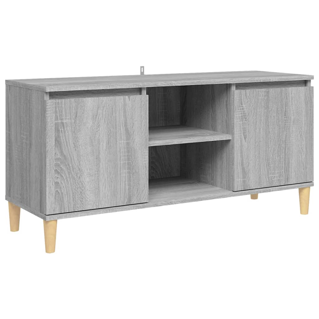 Tv-Meubel Met Houten Poten 103,5X35X50 Cm Eiken