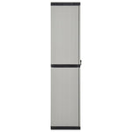 Tuinkast Met 3 Schappen 68X40X168 Cm Grijs En Zwart