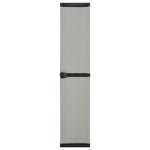 Tuinkast Met 3 Schappen 34X40X168 Cm Grijs En Zwart
