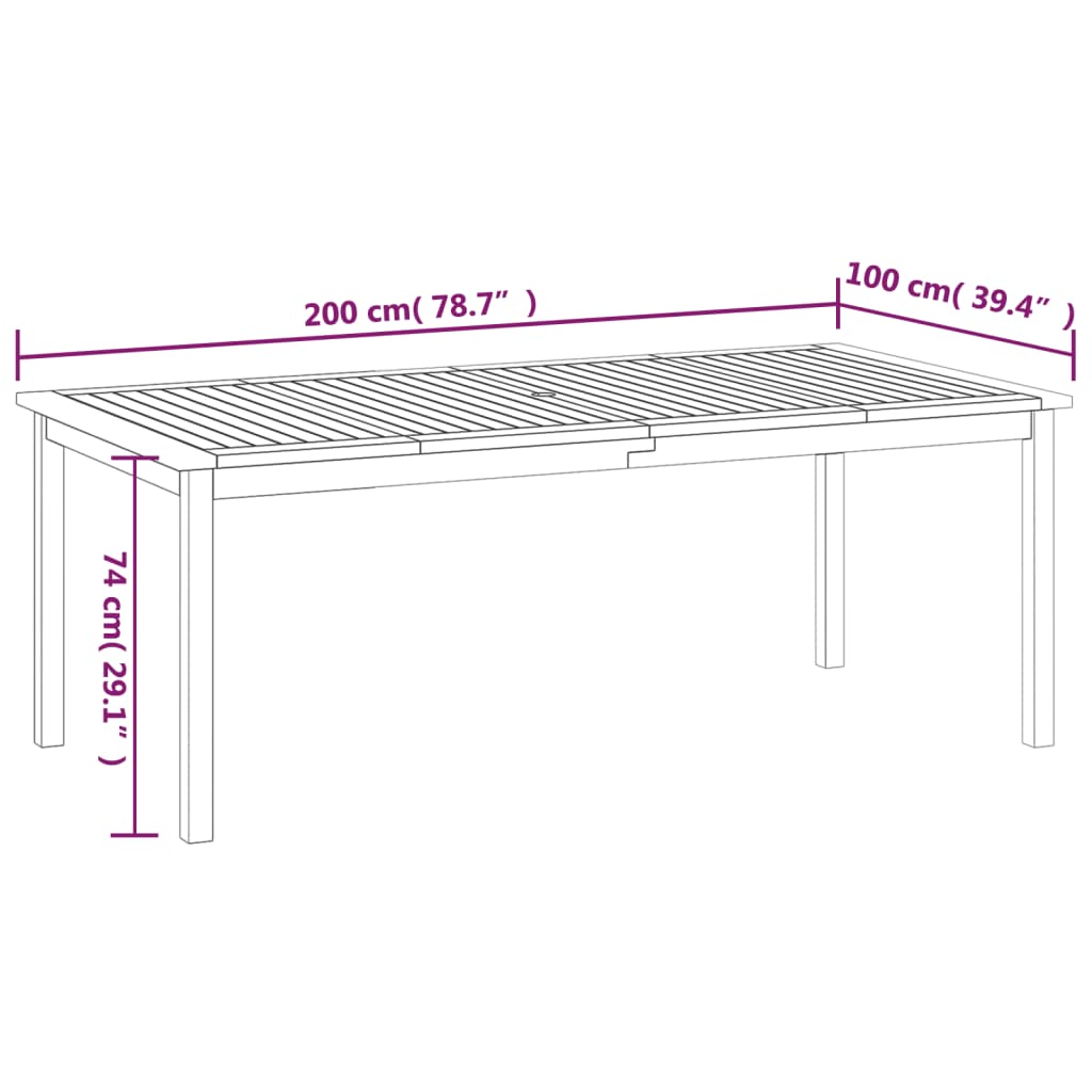 Tuintafel Massief Acaciahout