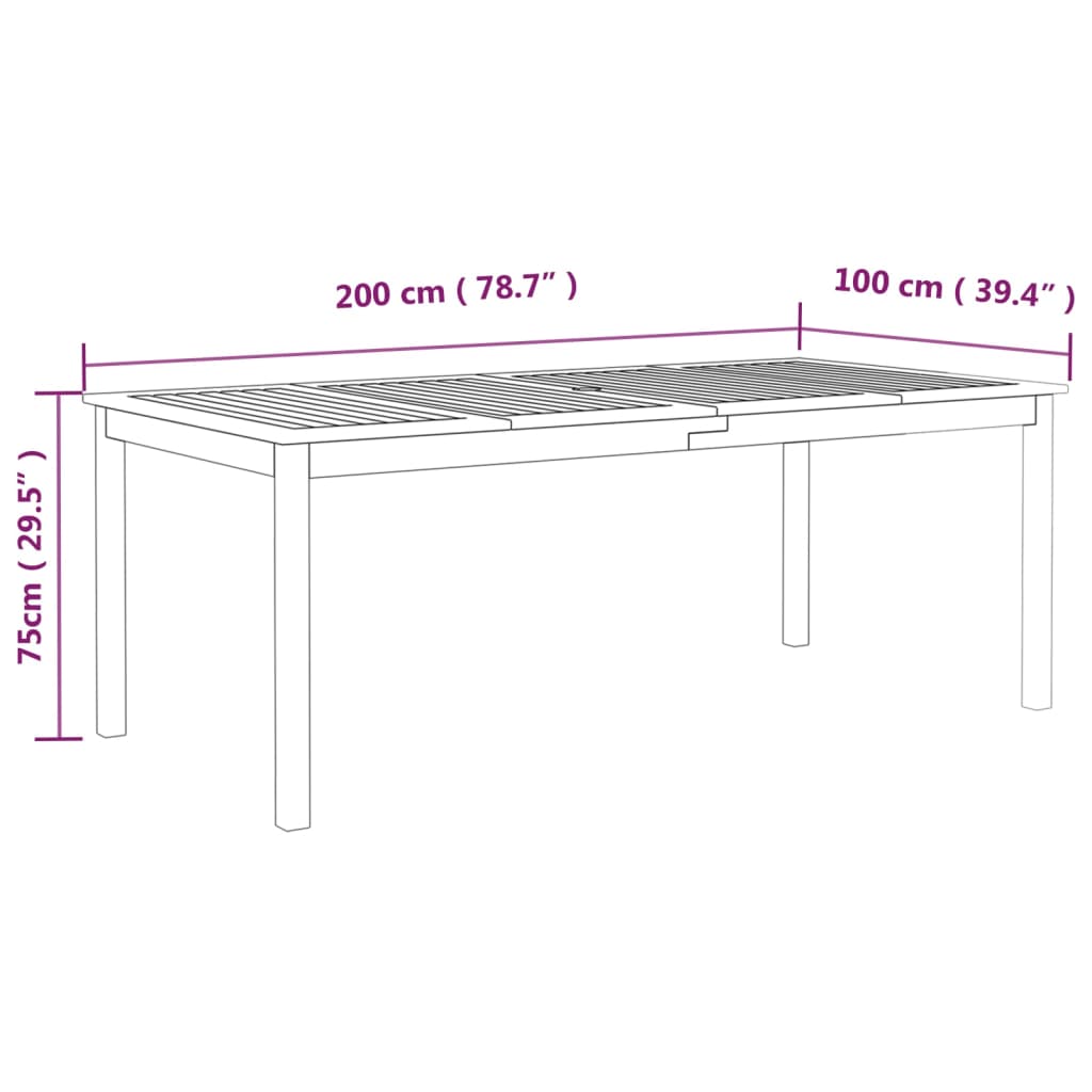 Tuintafel Massief Acaciahout