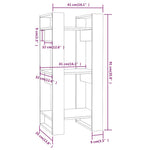 Boekenkast/Kamerscherm 41X35X91 Cm Massief Grenenhout