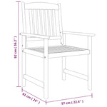 -Delige Tuinset Massief Acaciahout Grijs