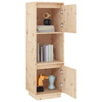 Hoge Kast 38X35X117 Cm Massief Grenenhout
