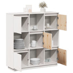 Hoge Kast 110,5X35X117 Cm Massief Grenenhout