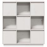 Hoge Kast 110,5X35X117 Cm Massief Grenenhout