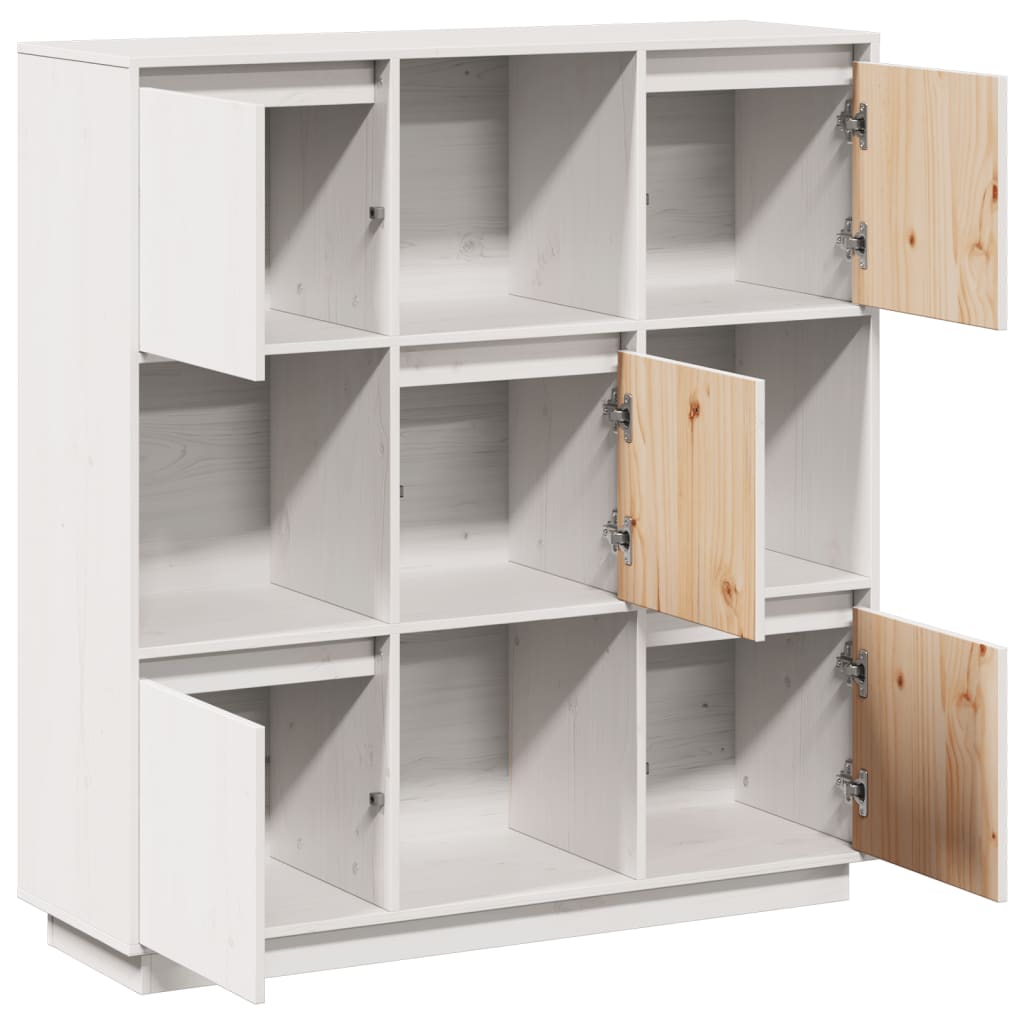 Hoge Kast 110,5X35X117 Cm Massief Grenenhout