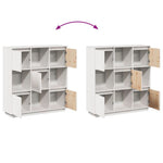 Hoge Kast 110,5X35X117 Cm Massief Grenenhout