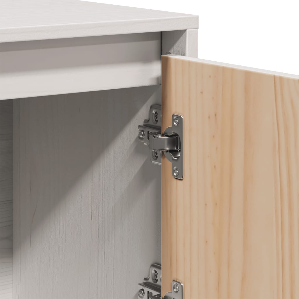 Hoge Kast 110,5X35X117 Cm Massief Grenenhout
