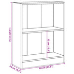 Boekenkast Bewerkt Hout Kleurig Gerookt Eiken