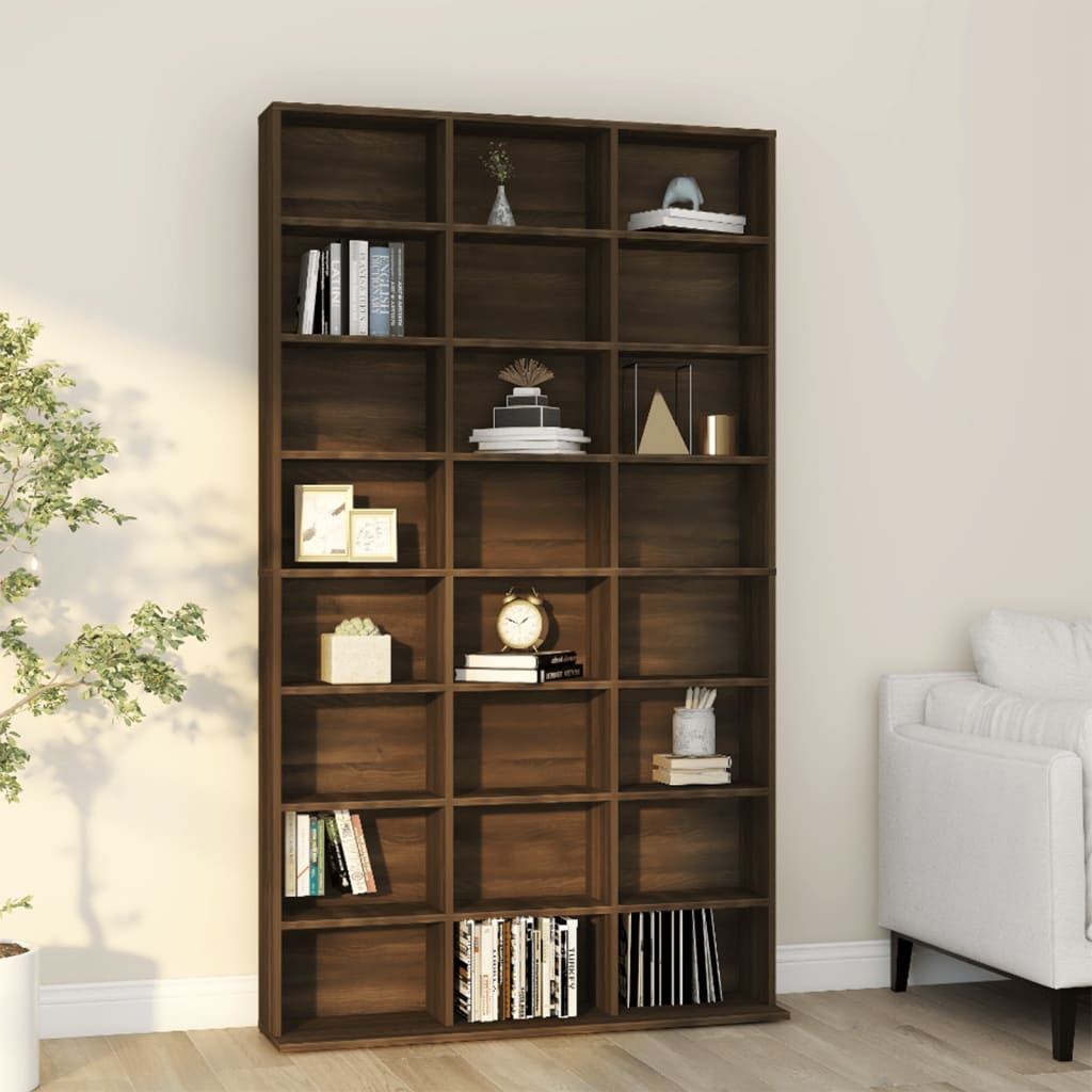 Cd-Kast 102X16X177,5 Cm Bewerkt Hout