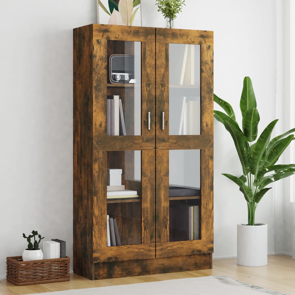 Vitrinekast 82,5X30,5X80 Cm Bewerkt Hout