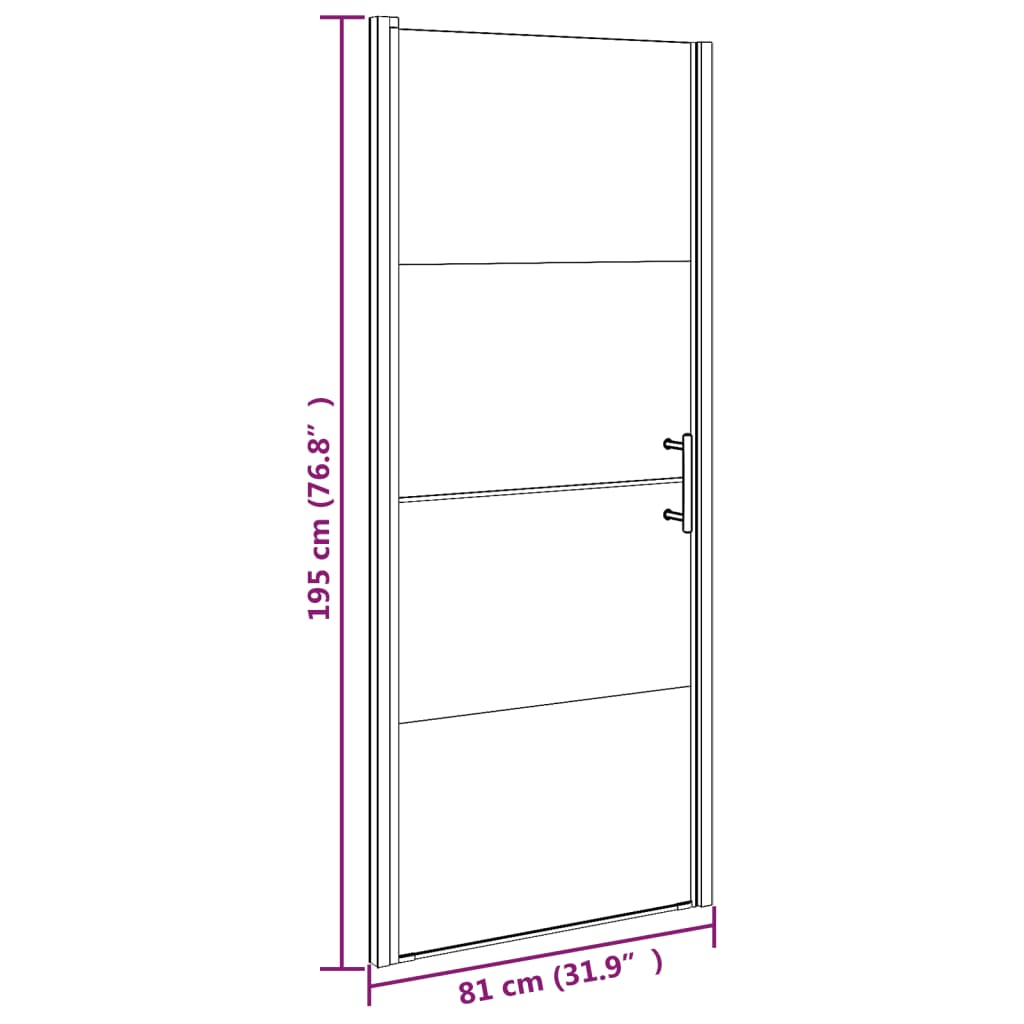 Douchedeur Gehard Glas Zwart