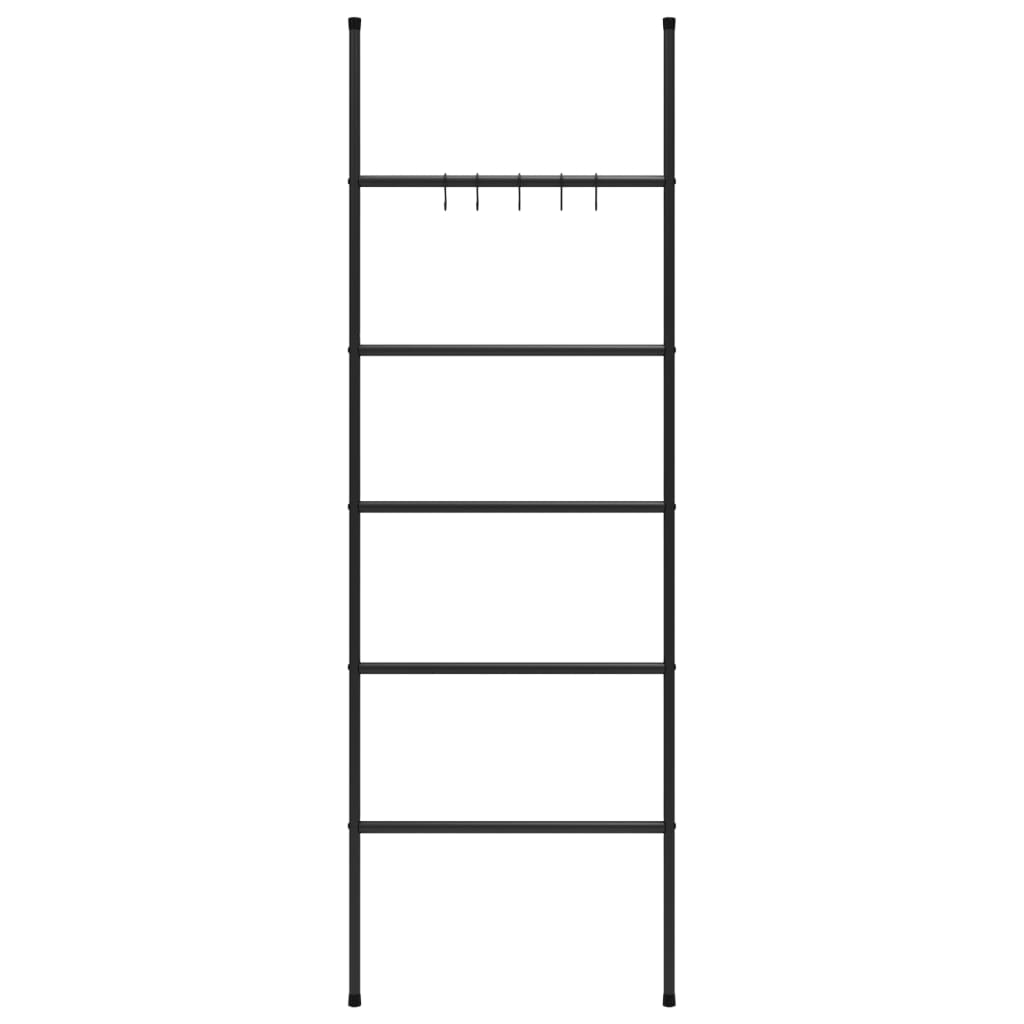 Handdoekenrek Ladder Met 5 Lagen 58X175 Cm Ijzer Zwart