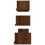 Wandschappen Bewerkt Hout Bruin Eikenkleur