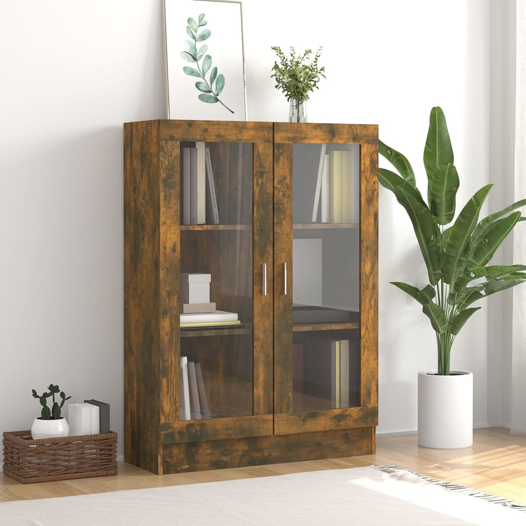Vitrinekast 82,5X30,5X80 Cm Bewerkt Hout