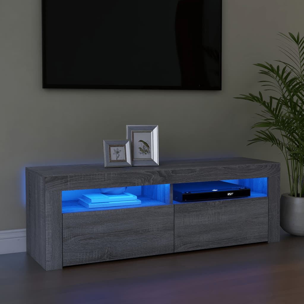 Tv-Meubel Met Led-Verlichting 120X35X40 Cm Kleurig