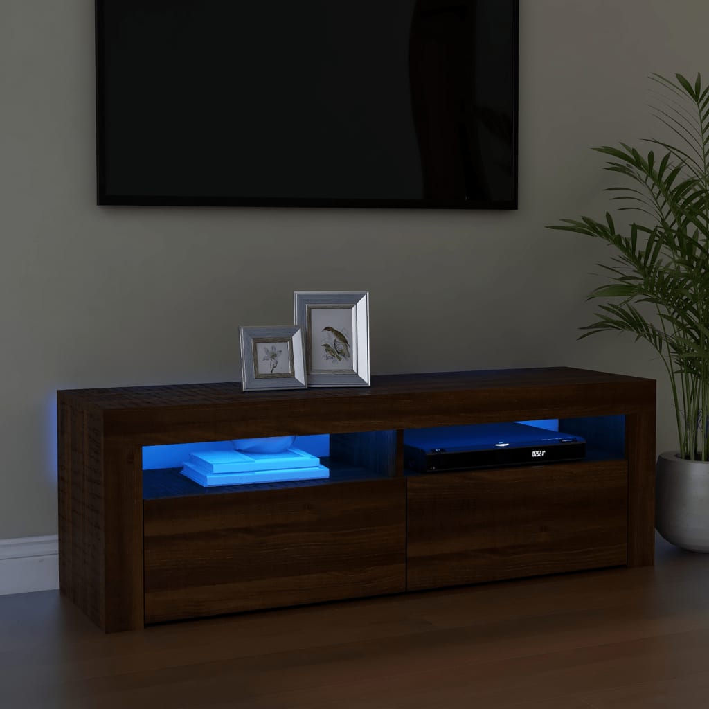 Tv-Meubel Met Led-Verlichting 120X35X40 Cm Kleurig
