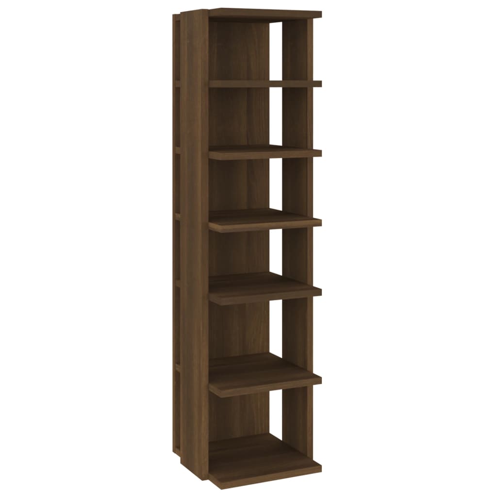 Schoenenrekken 27,5X27X102 Cm Bewerkt Hout Bruineiken