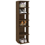 Schoenenrekken 27,5X27X102 Cm Bewerkt Hout Bruineiken