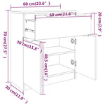 Dressoir 60X30X70 Cm Bewerkt Hout