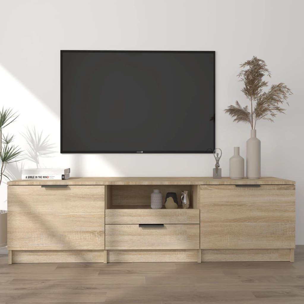 Tv-Meubel 140X35X40 Cm Bewerkt Hout