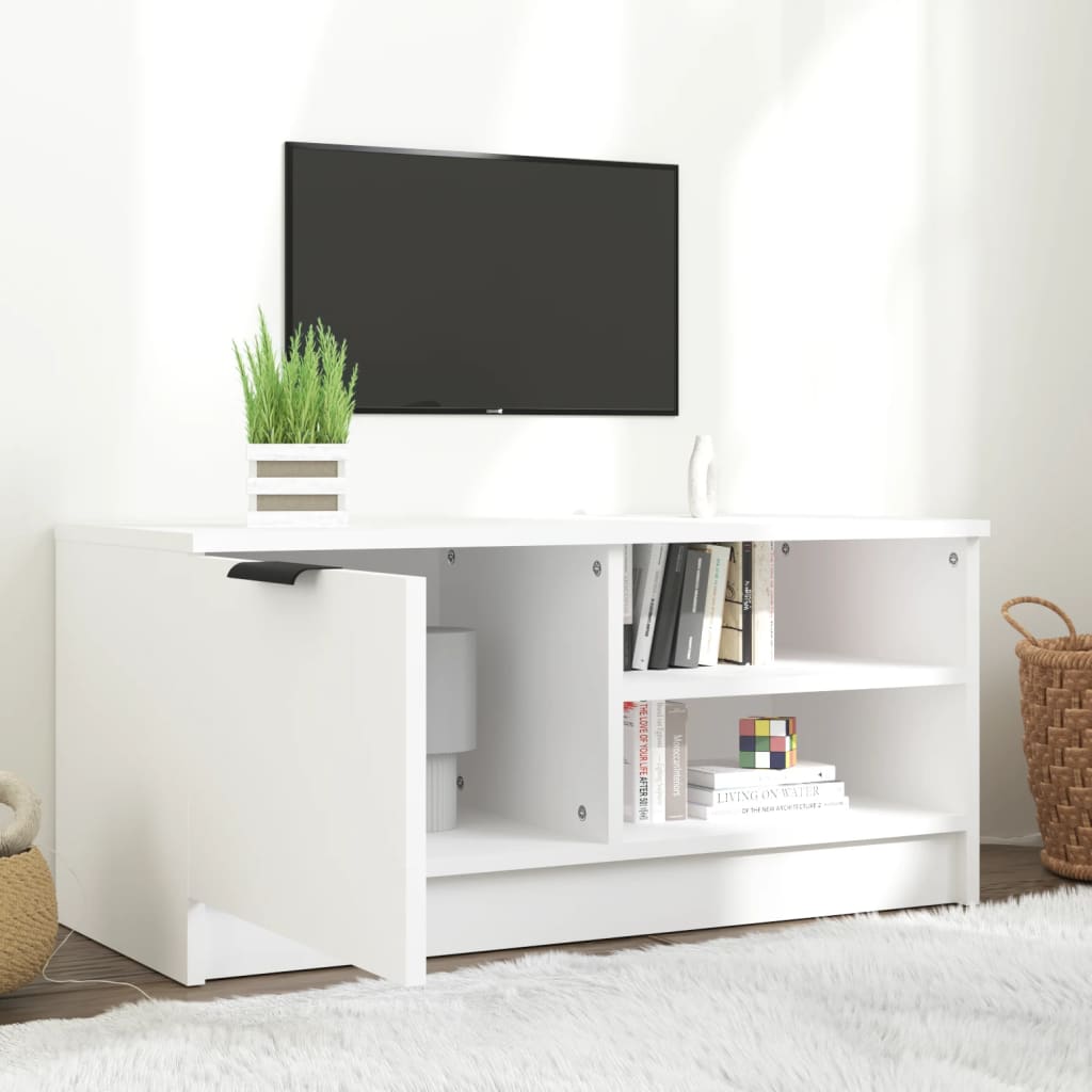 Tv-Meubel 80X35X36,5 Cm Bewerkt Hout