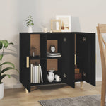Dressoir 90X34X80 Cm Bewerkt Hout