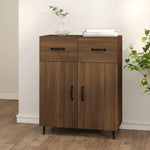 Dressoir 69,5X34X90 Cm Bewerkt Hout Eikenkleurig