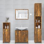 Badkamerkast 30X30X183,5 Cm Bewerkt Hout
