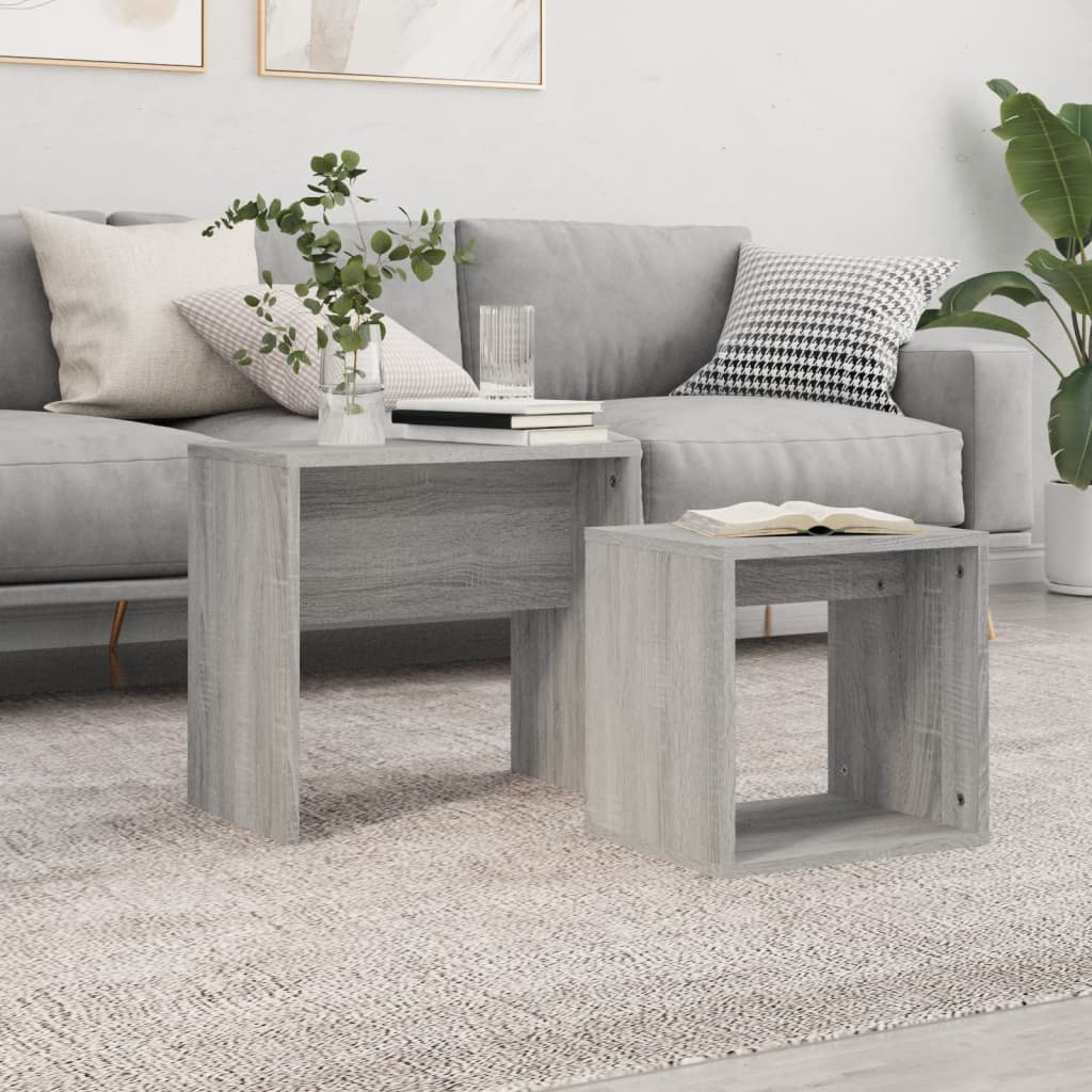 Salontafelset 48X30X45 Cm Bewerkt Hout