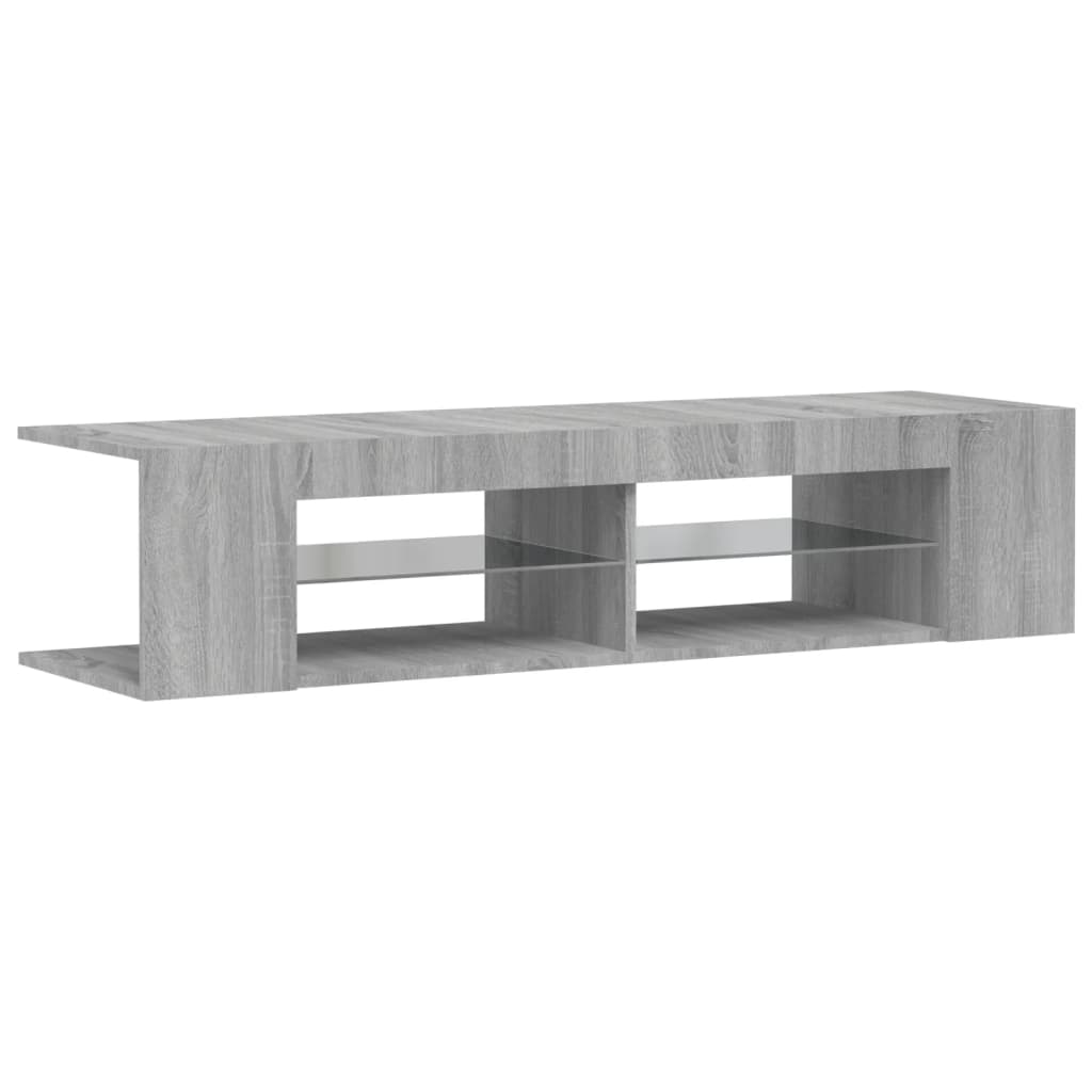 Tv-Meubel Met Led-Verlichting 135X39X30 Cm Eiken