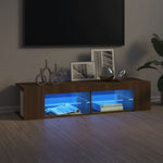 Tv-Meubel Met Led-Verlichting 135X39X30 Cm Eiken