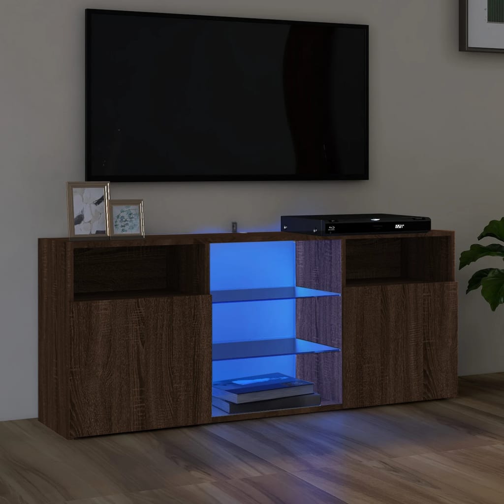 Tv-Meubel Met Led-Verlichting 120X30X50 Cm