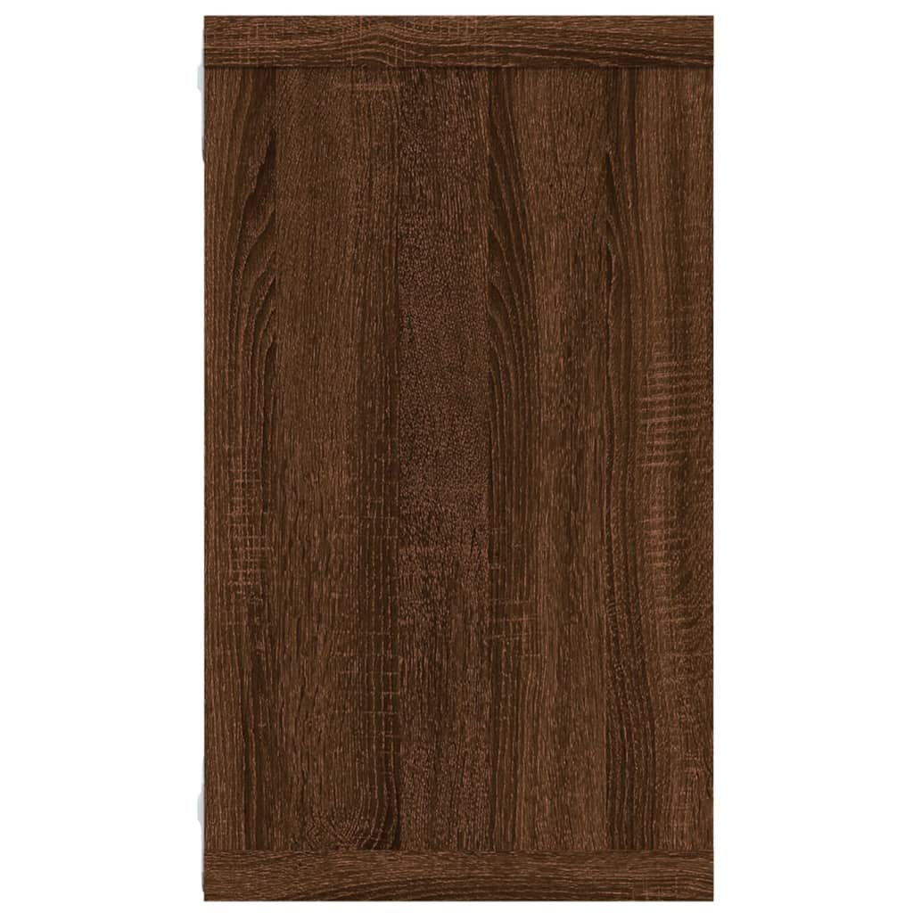 Wandschappen Kubus 80X15X26,5 Cm Bewerkt Hout Bruineiken