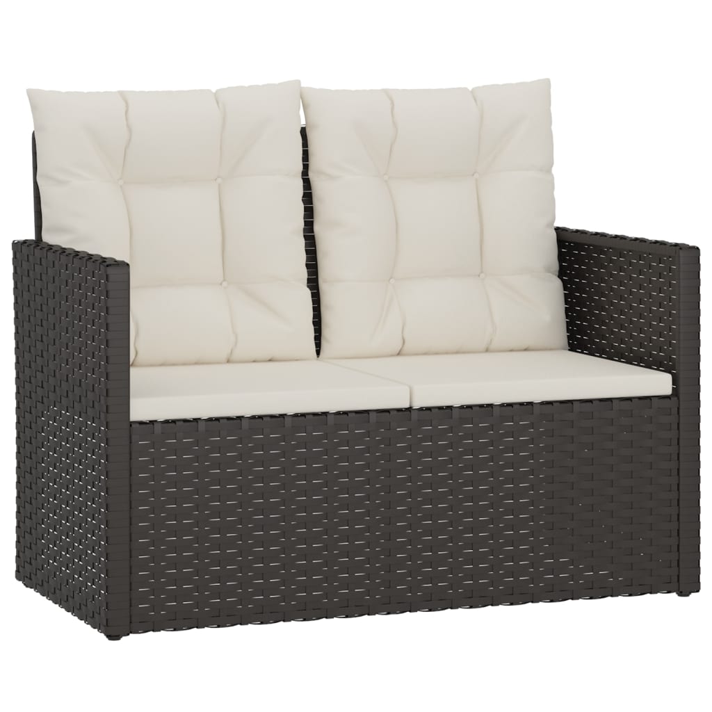 -Delige Loungeset Met Kussens Poly Rattan