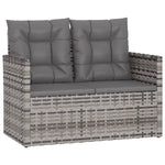 -Delige Loungeset Met Kussens Poly Rattan