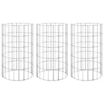 Gabion Plantenbakken 3 St Rond Verhoogd Ø30X50 Cm Staal