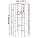 Gabion Plantenbakken 3 St Rond Verhoogd Ø30X50 Cm Staal