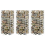 Gabion Plantenbakken 3 St Rond Verhoogd Ø30X50 Cm Staal