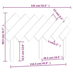 Hoofdbord 141X3X80,5 Cm Massief Grenenhout