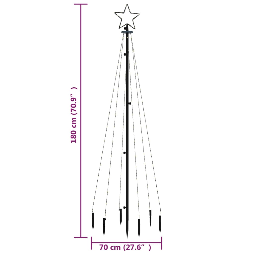 Kerstboom Met Grondpin 108 Led's 180 Cm