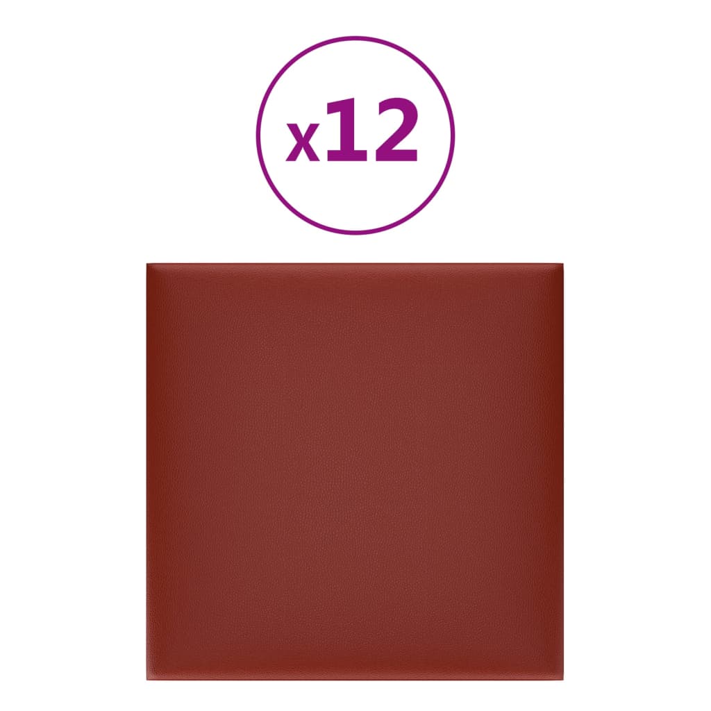Wandpanelen 1,08 M² Kunstleer Wijnrood