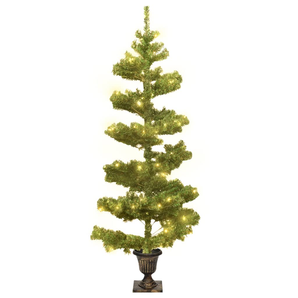 Kunstkerstboom Met Verlichting En Pot 120 Cm Pvc