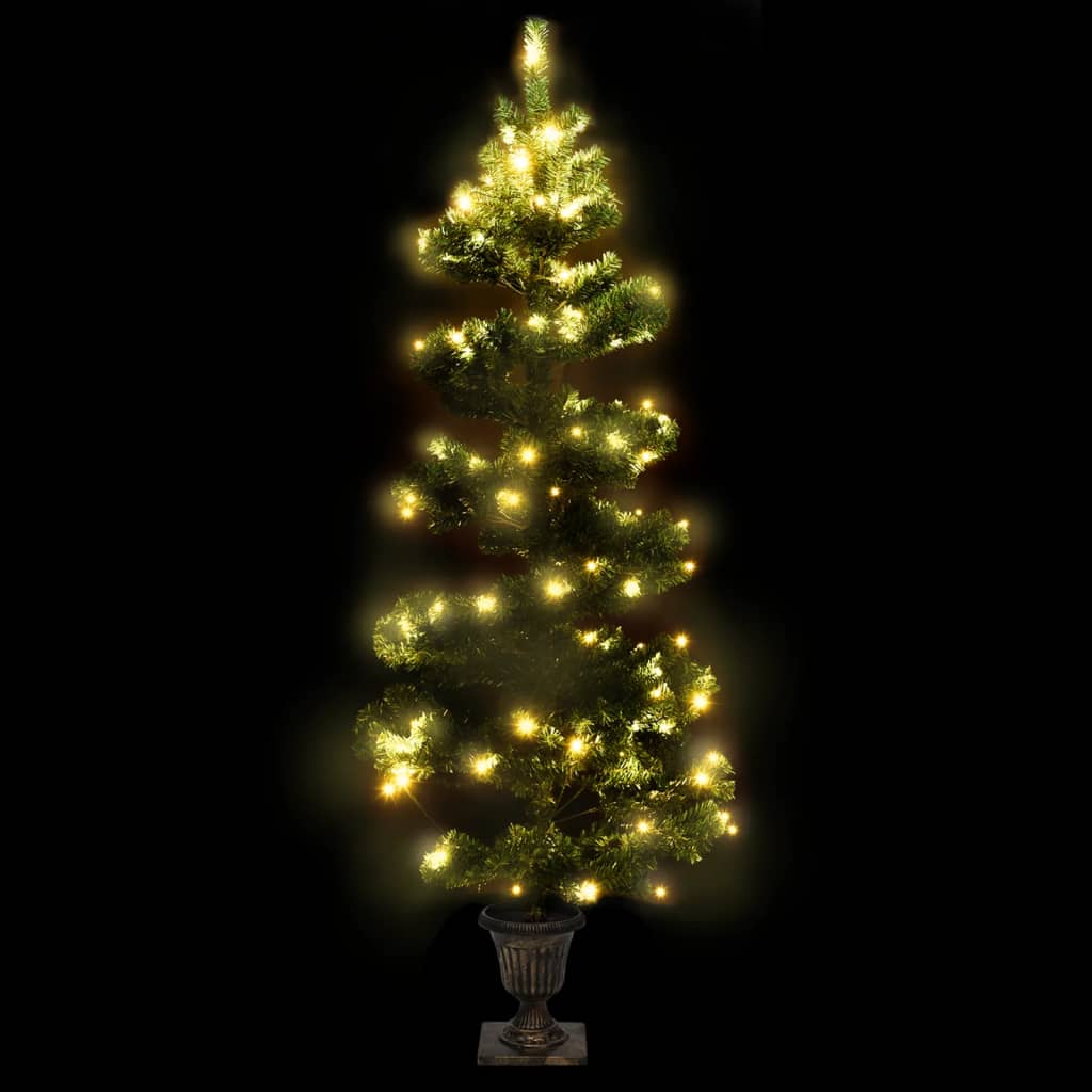 Kunstkerstboom Met Verlichting En Pot 120 Cm Pvc